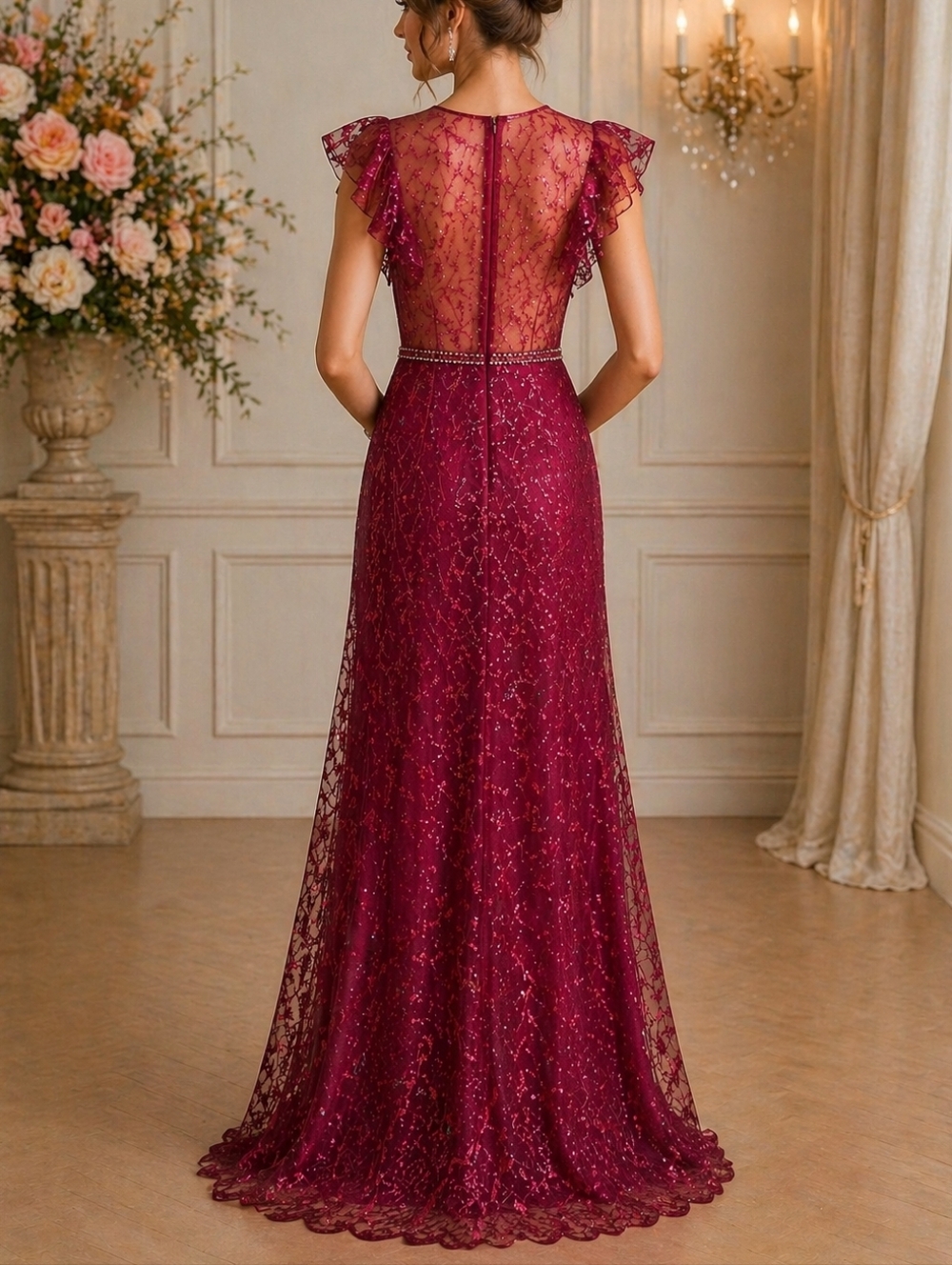 Mac Duggal Evening Gown – Size 10 – Elegant Embellished Formal Dress - Picture 2 of 15